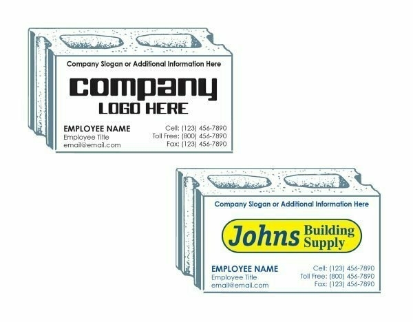 Block Shaped Business Cards